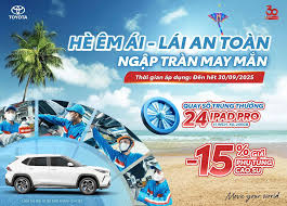 Toyota Vinh thông báo: Toyota Việt Nam triển khai chương trình khuyến mãi dịch vụ “Hè êm ái, lái an toàn, ngập tràn may mắn” 